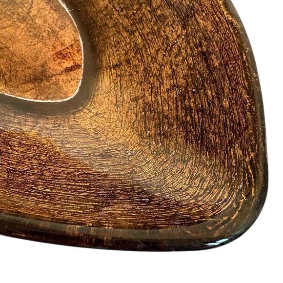 Bombay Company Oval Decorative Bowl Bronze Copper Textured Finish Centerpiece - Picture 5 of 8